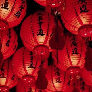 Paper lantern wallpaper