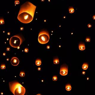 Paper lantern wallpaper