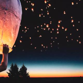 Paper lantern wallpaper