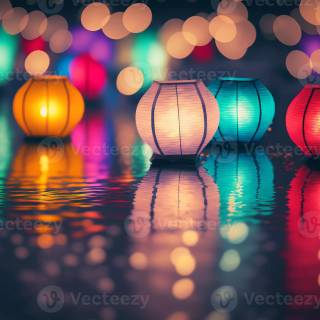 Paper lantern wallpaper