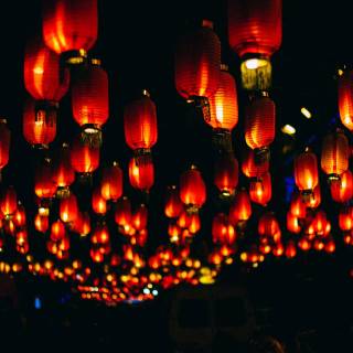 Paper lantern wallpaper