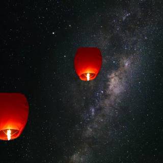 Paper lantern wallpaper