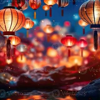 Paper lantern wallpaper