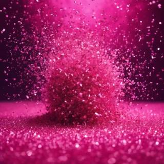 Hot pink glitter wallpaper