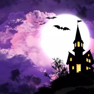 Spooky castle wallpaper