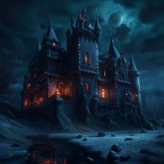 Spooky castle wallpaper
