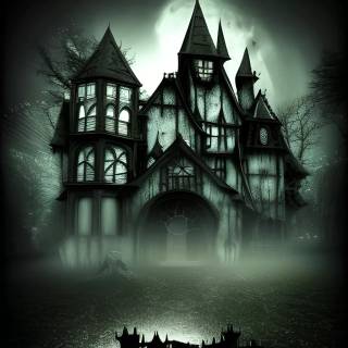 Spooky castle wallpaper