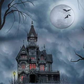 Spooky castle wallpaper