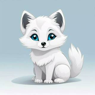 Arctic fox cartoon wallpaper