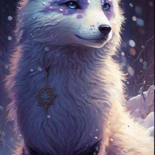 Arctic fox cartoon wallpaper