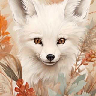Arctic fox cartoon wallpaper