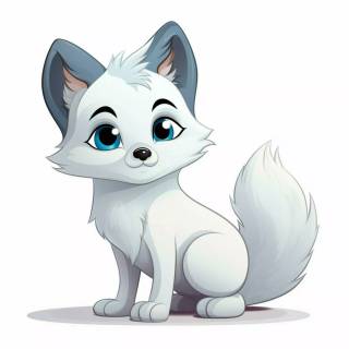 Arctic fox cartoon wallpaper