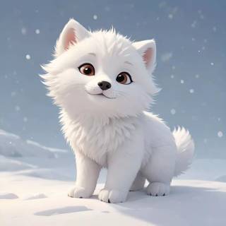 Arctic fox cartoon wallpaper