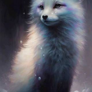 Arctic fox cartoon wallpaper