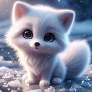 Arctic fox cartoon wallpaper
