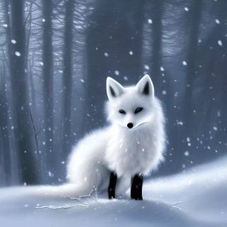 Arctic fox cartoon wallpaper