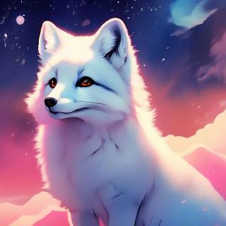 Arctic fox cartoon wallpaper
