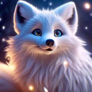 Arctic fox cartoon wallpaper