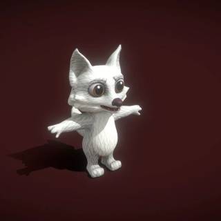 Arctic fox cartoon wallpaper