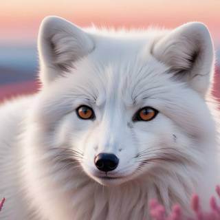 Arctic fox cartoon wallpaper