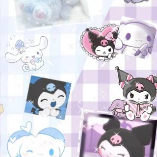 Hello Kitty Cinnamoroll and Kuromi wallpaper