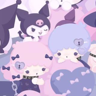 Hello Kitty Cinnamoroll and Kuromi wallpaper