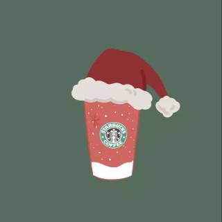 Preppy Starbucks Christmas wallpaper
