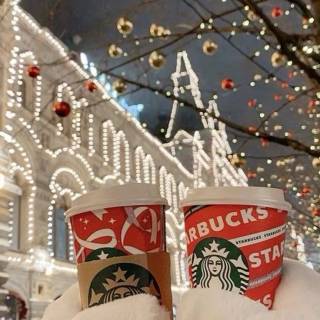 Preppy Starbucks Christmas wallpaper