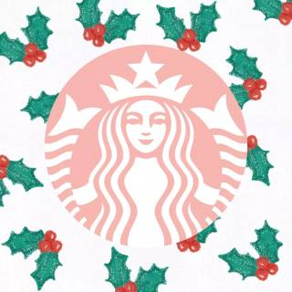 Preppy Starbucks Christmas wallpaper