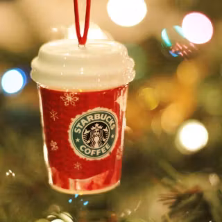 Preppy Starbucks Christmas wallpaper