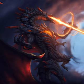 Angry dragon wallpaper