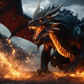 Angry dragon wallpaper