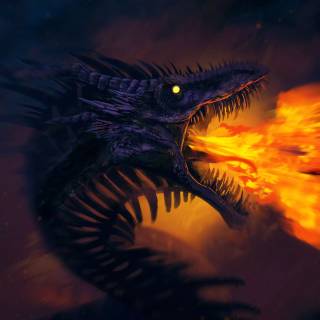 Angry dragon wallpaper