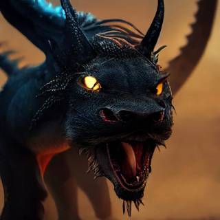 Angry dragon wallpaper