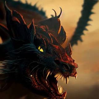 Angry dragon wallpaper