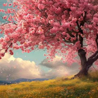 Pink blossom tree wallpaper
