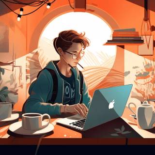 Anime coder wallpaper