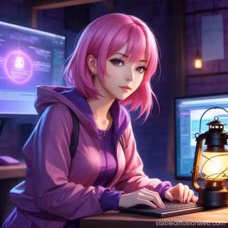 Anime coder wallpaper