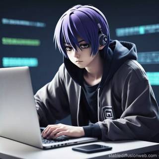 Anime coder wallpaper