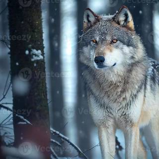 Fierce wolf wallpaper