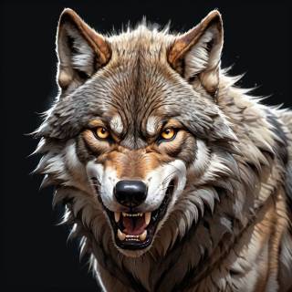 Fierce wolf wallpaper