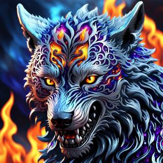 Fierce wolf wallpaper