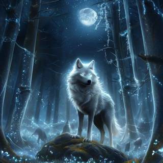 Fierce wolf wallpaper