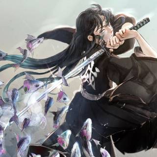 Muichiro and Tanjiro wallpaper