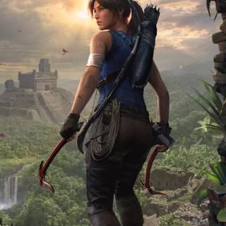 Lara Croft phone wallpaper
