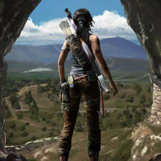 Lara Croft phone wallpaper