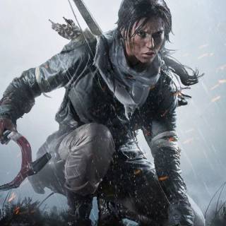 Lara Croft phone wallpaper