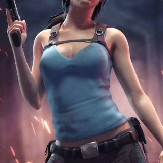 Lara Croft phone wallpaper