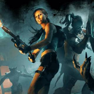 Lara Croft phone wallpaper