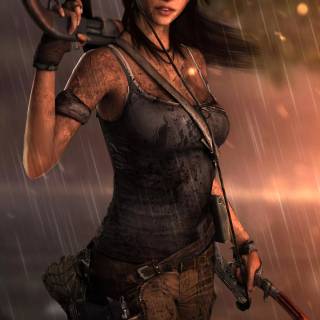 Lara Croft phone wallpaper